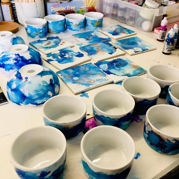 Expermenting with Alcohol Inks