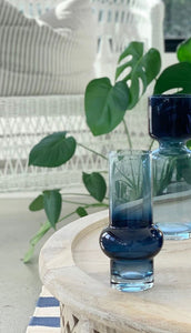Gertrude Glass Vase Navy
