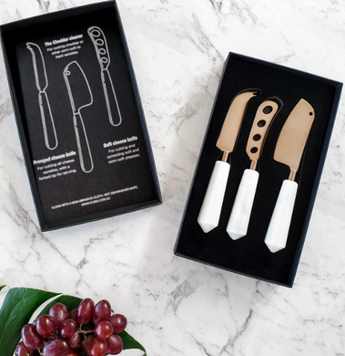 MARBLE CHEESE KNIFE SET