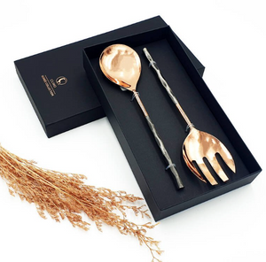 COPPER & STEEL SALAD SERVERS