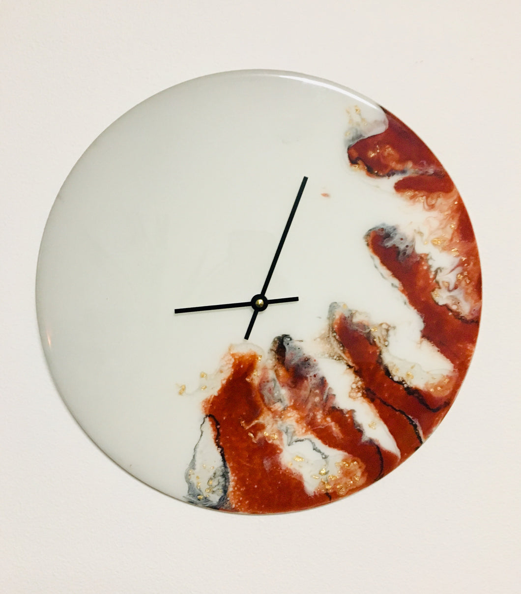 Resin Art Wall Clock - HOLDING ONTO TIME